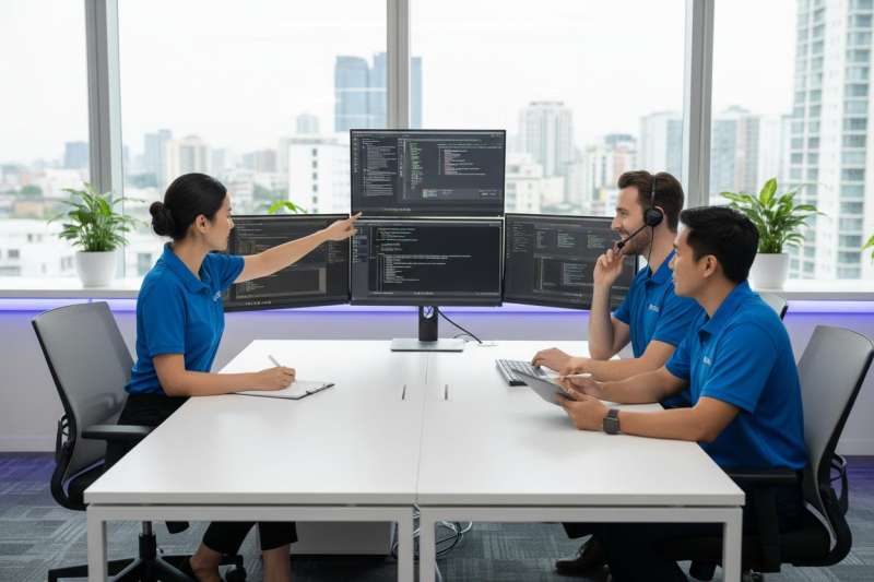 Our team at work